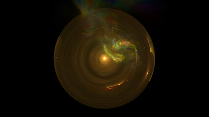 Disk light abstact art