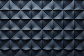 Minimalist geometrical 3d pattern. Dark grey blue luxury 3d surface texture. Background image. Created with Generative AI technology.
