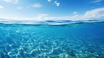  A very beautiful sea or ocean background,Blue sea and blue sky 