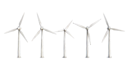 Set Of Wind Turbin Energy