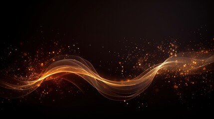  digital signature with particles, sparkling waves, 
