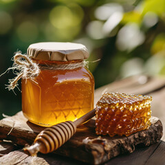 honey in bottle package