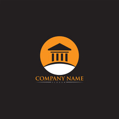 Law logo design for lawyer office with house icon and  template