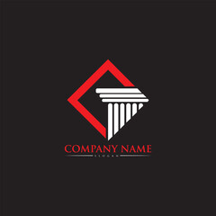 C lawyer logo design inspiration. Vector letter template design for brand.
