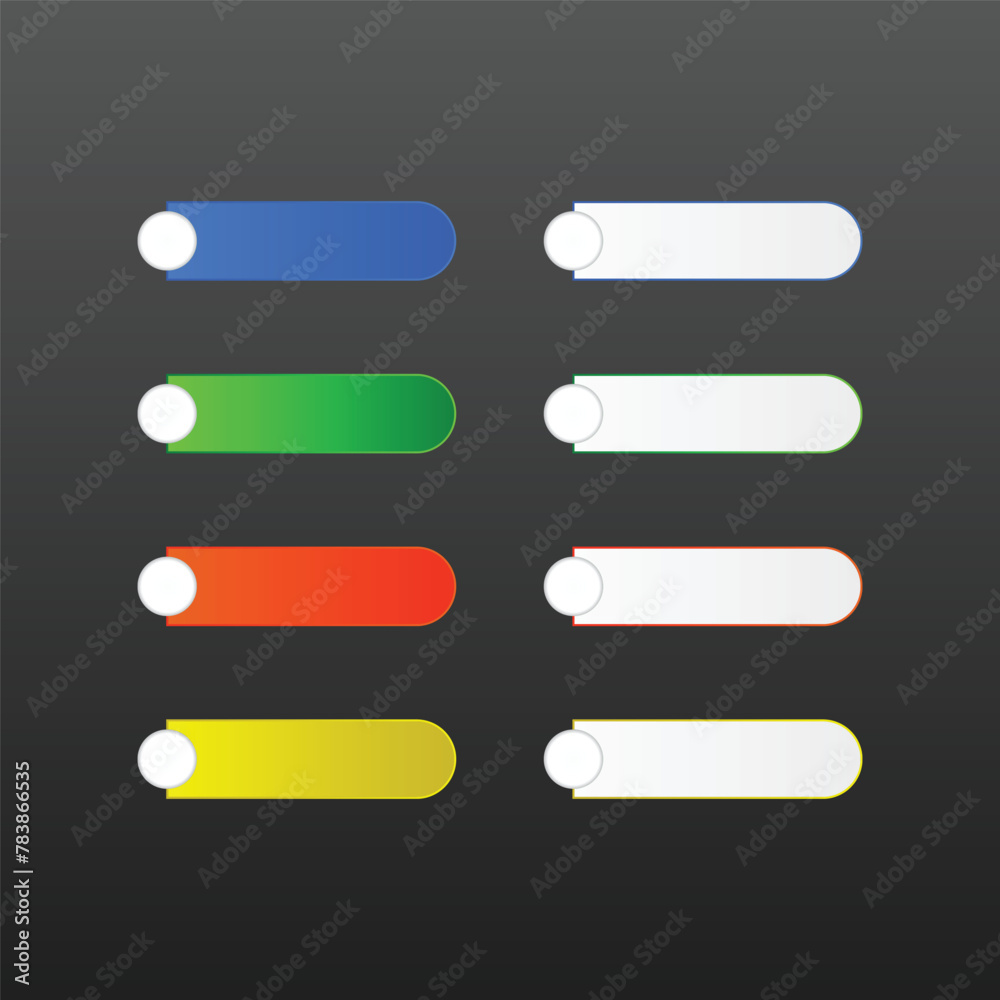 Wall mural Gradient call to action blank buttons set design