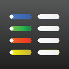 Gradient call to action blank buttons set design