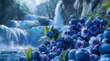 Blueberry Island Dreams: A Serene 3D of a Tropical Island Paradise for Making Sweet Memories