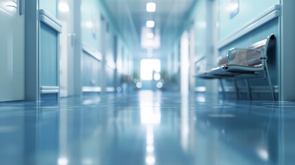 Blurring the Background in a hospital concept blurred background light clear 3D rendering 