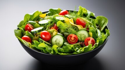 Salad bowl with spinach, and many more vegetables 