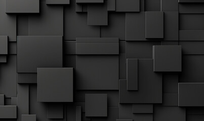 Dark background design, abstract geometric blocks AI-generated Image