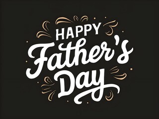 Obraz na płótnie Canvas Happy father's day lettering typography
