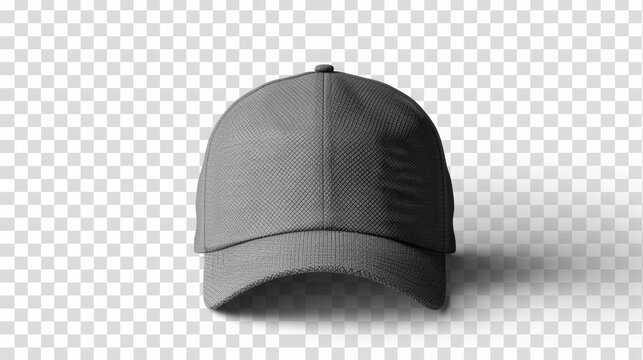 cap mockup front view,  isolated cutout, object with shadow on transparent background, hat is a baseball cap, hat, cap, fashion, baseball, isolated, cloth, blank, sport, visor