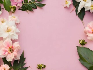 Obraz na płótnie Canvas pink rose frame