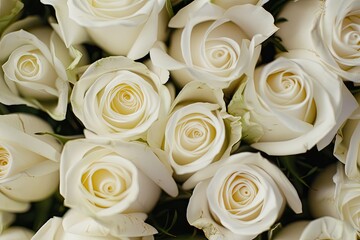 White roses in full bloom romance and beauty