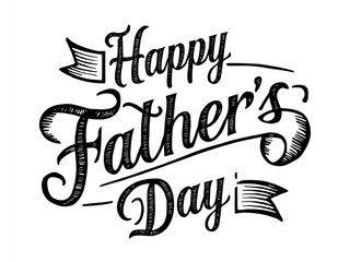 Happy father's day  lettering typography