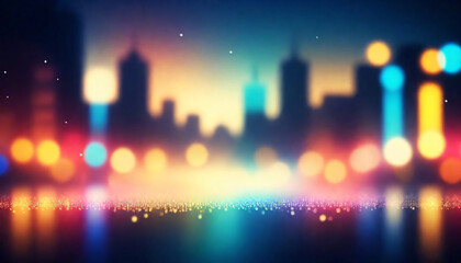 Cityscape Abstract And Bokeh. AI generativ.