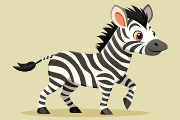 cute zebra walking