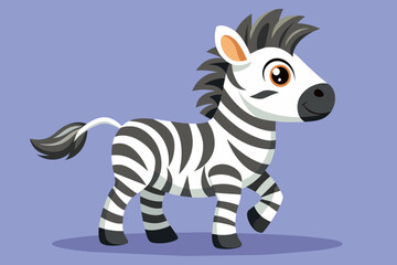 cute zebra walking