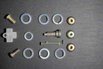 fasteners with threaded fasteners, for connecting and assembling components and mechanisms in the...