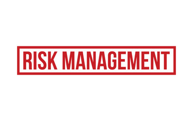 Red Risk Management Rubber Stamp Seal Vector