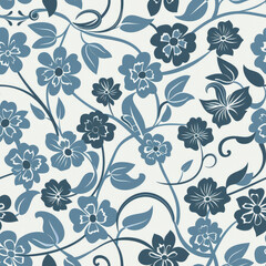 floral vector pattern -tile -watermarks -stylize 500