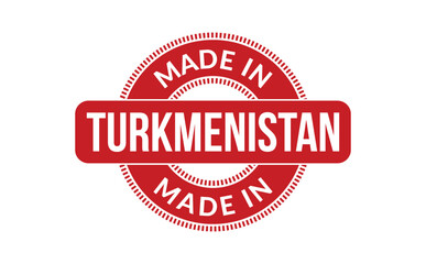 Made In Turkmenistan Rubber Stamp - obrazy, fototapety, plakaty