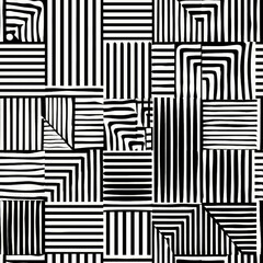 Super minimalistic black and white line pattern