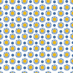 very simple pattern with a daisy seamless pattern