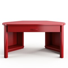 Corner desk red