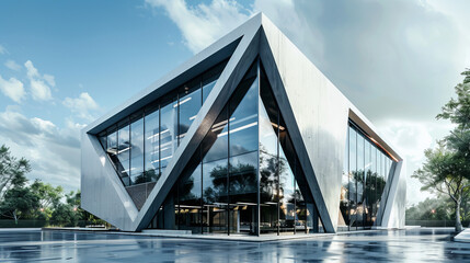 Photorealistic 3D rendering of the building emphasizes its modern appearance and dynamism, allowing...