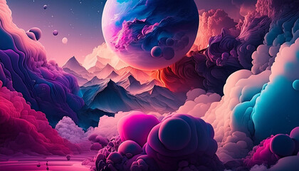 fundo com v&aacute;rias cores universo, abstrato