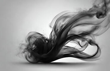 Abstract black and white smoke wallpaper Generative AI
