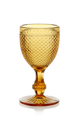 colorful and tall glass on white background