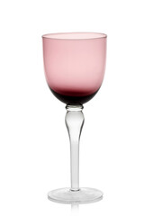 colorful and tall glass on white background