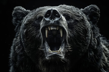 A bear with a menacing look on its face