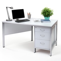 Corner desk steelgray