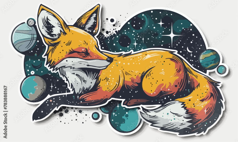 Sticker fox sticker