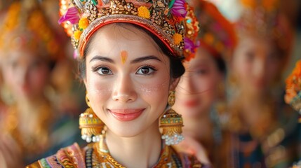 Fototapeta premium An exquisite portrayal of Thai culture, brimming with authenticity and charm.