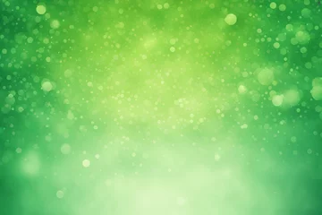 Photo sur Plexiglas Vert-citron Green bokeh , a normal simple grainy noise grungy empty space or spray texture , a rough abstract retro vibe shine bright light and glow background template color gradient
