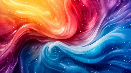 Abstract Colorful Swirl Pattern