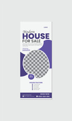 Corporate real estate roll up banner or pull up banner design template