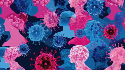 A group of individuals wearing protective face masks to prevent the spread of germs or viruses