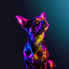 Neon Chihuahua Photography. Dog Lovers