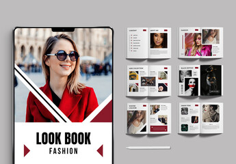Modern Fashion Lookbook Layout - obrazy, fototapety, plakaty