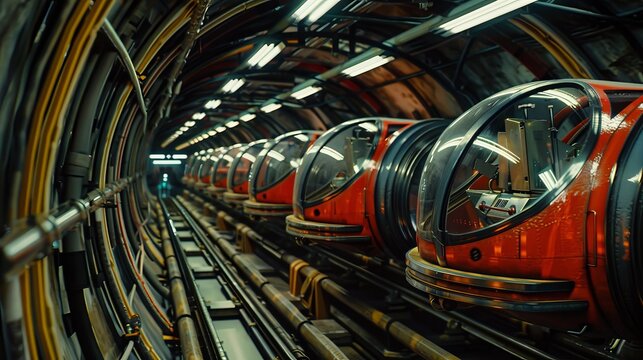 19th Century European Vacuum Train Network