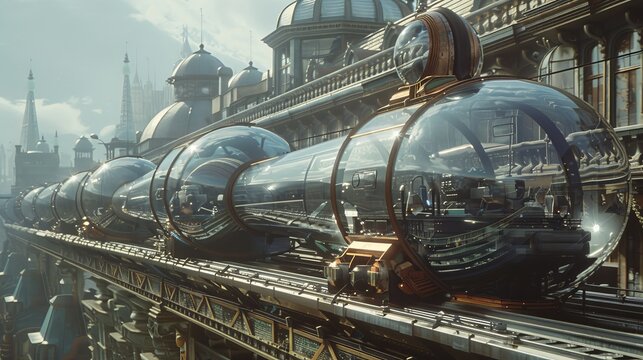 19th Century European Vacuum Train Network