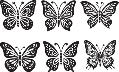 Butter Fly silhouette vector