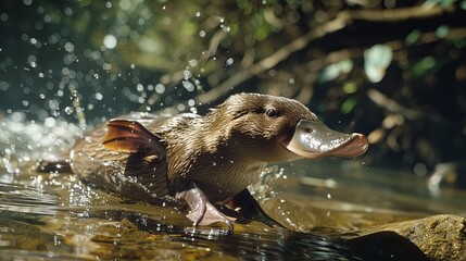 Mysterious Platypus in Freshwater Stream