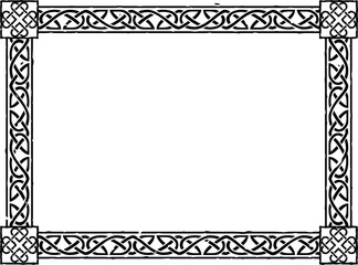 Large Rectangular Celtic Frame - Knot Corners