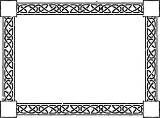 Large Rectangular Celtic Frame with Square Corners